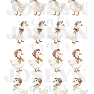 Calcomanía hidrotransferible –Patos B Código224