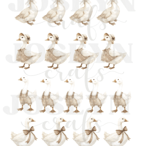 Calcomanía hidrotransferible – Patos C- Código225