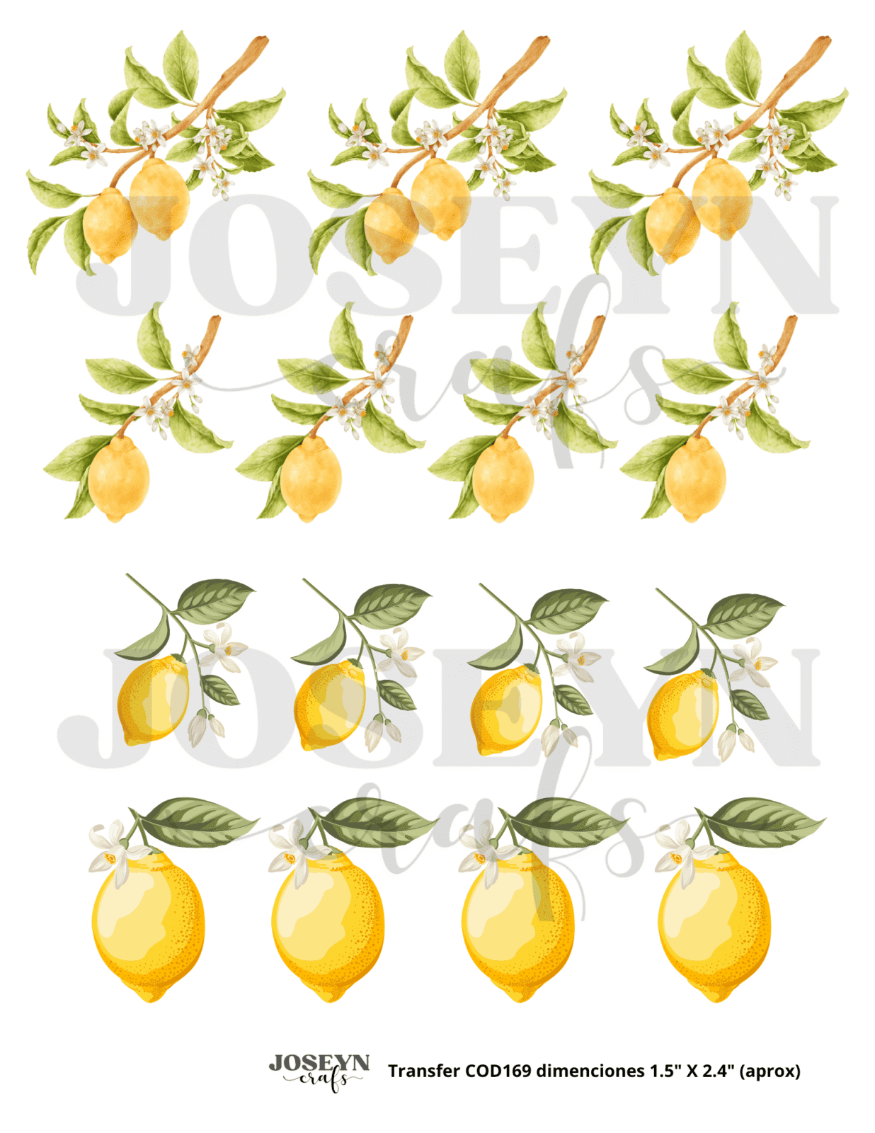 Calcomanía hidrotransferible – Limones– Código169