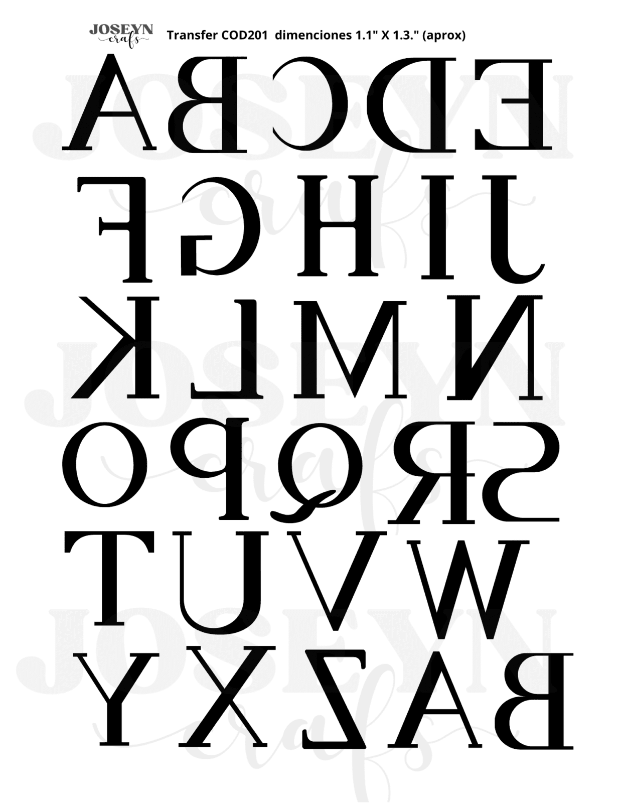 Calcomanía hidrotransferible – ABC01– Código201 - Imagen 2