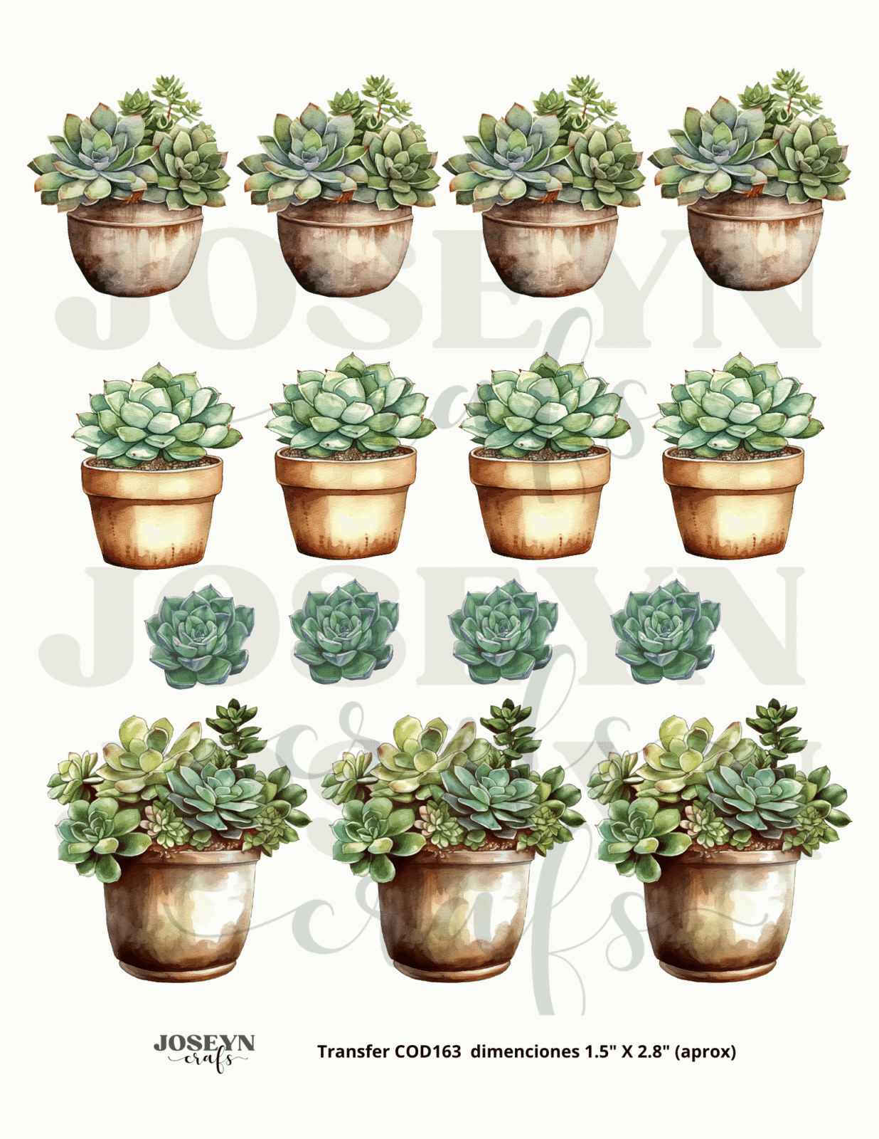 Calcomanía hidrotransferible – Cactus01– Código162