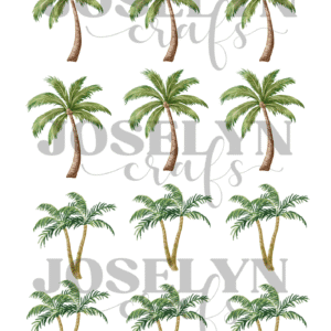 Calcomanía hidrotransferible - Palmeras - Código154