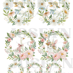 Calcomanía hidrotransferible – Corona de Flores-Código236