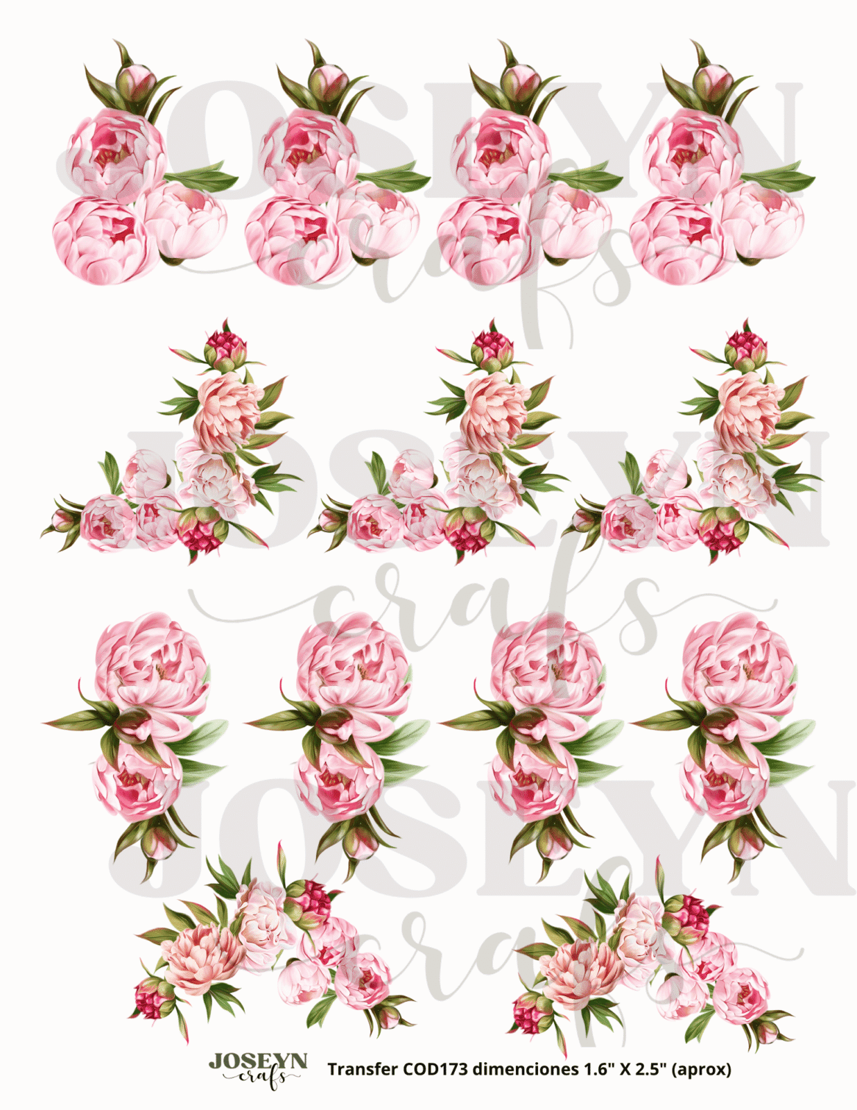 Calcomanía hidrotransferible – Flor01– Código173