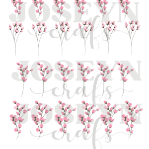 Calcomanía hidrotransferible – Follaje Rosa– Código175