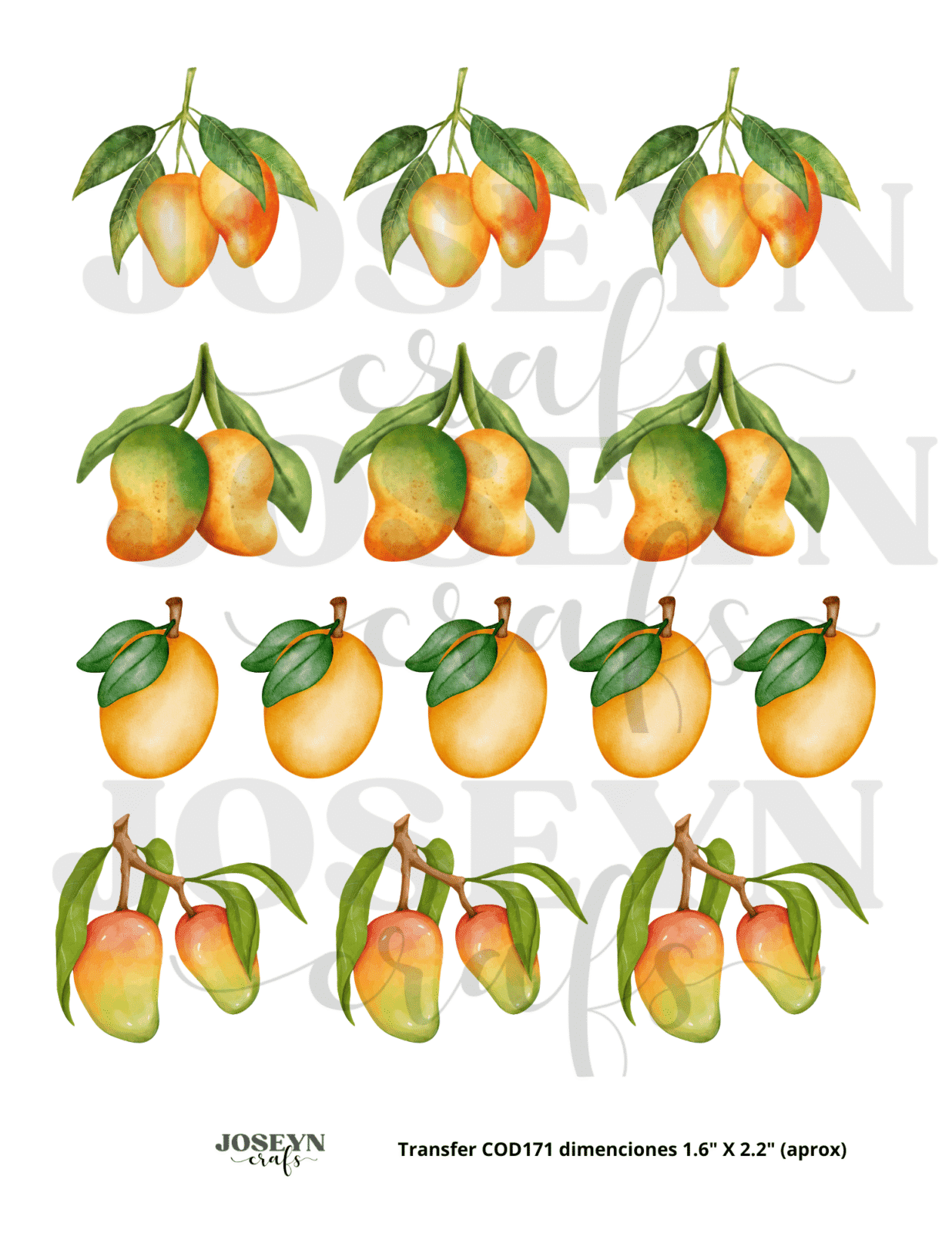 Calcomanía hidrotransferible – Mango Código171