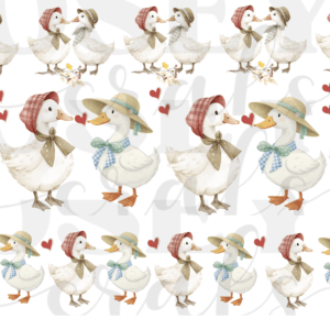 Patos Corazones- UV-Dtf