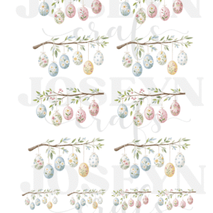 Calcomanía hidrotransferible – Ramas de Huevo Pascua-Código217