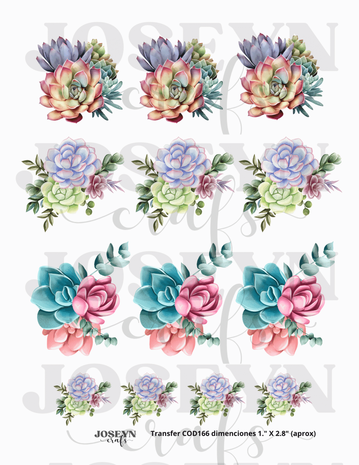 Calcomanía hidrotransferible – Cactus04– Código166