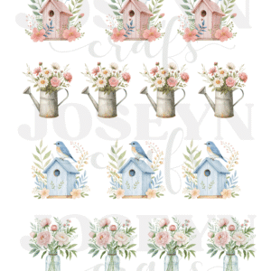 Calcomanía hidrotransferible – Casitas de Pascua- Código218