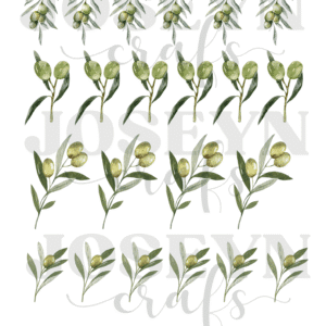 Calcomanía hidrotransferible – Aceitunas– Código168