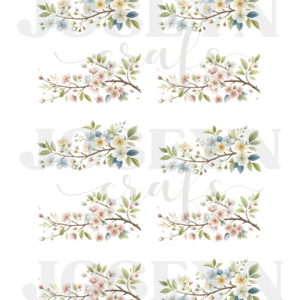 Calcomanía hidrotransferible – Follaje de Pascua -Código219