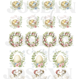 Calcomanía hidrotransferible – Huevos de Pascua-Código222