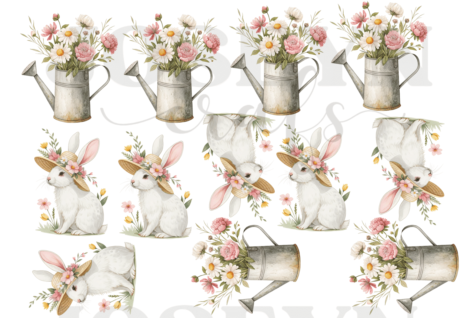 Jardinera y Conejo -DTF