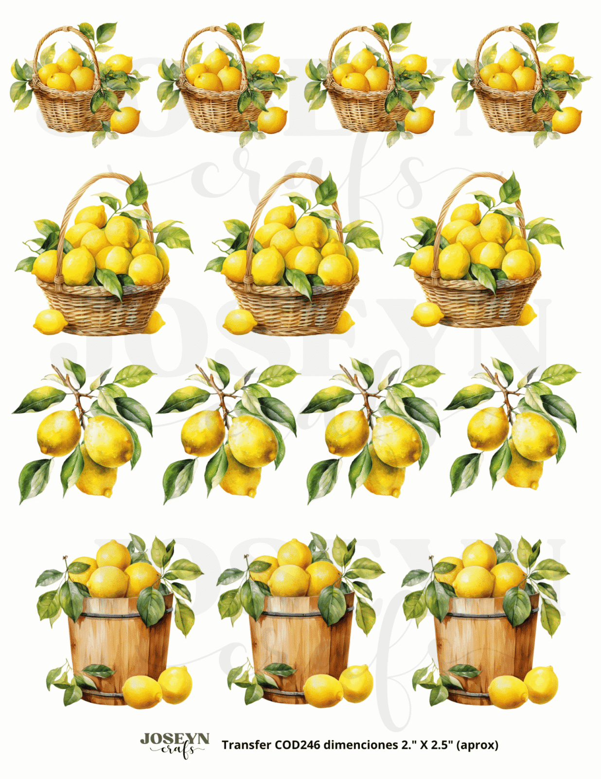Calcomanía hidrotransferible – Limones Toscana04– COD246